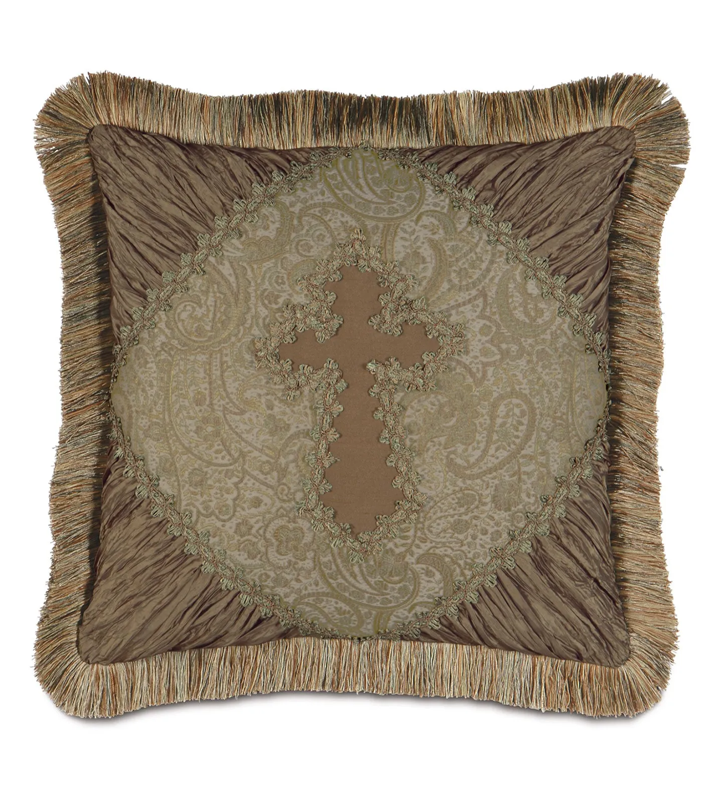 Palais Diamond Cross Throw Pillow Cover 20x20