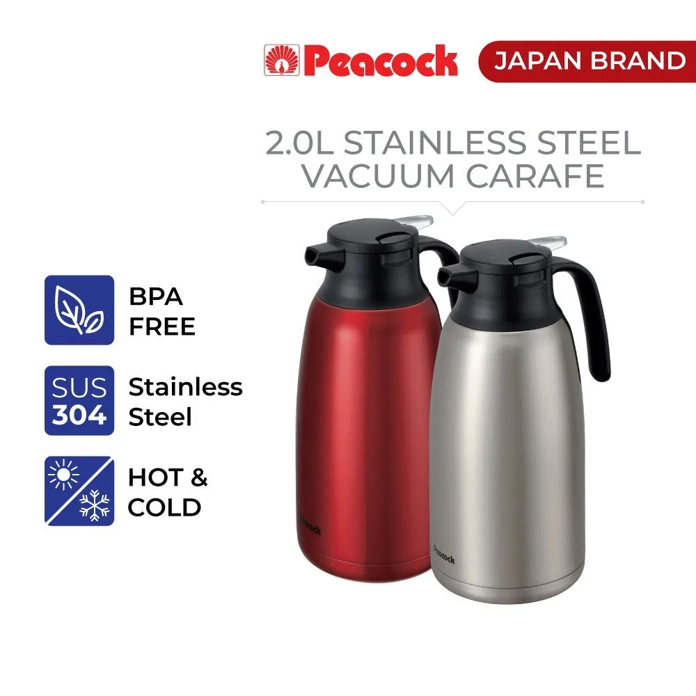 Peacock 2.0L Stainless Steel Vacuum Carafe - Stainless Steel