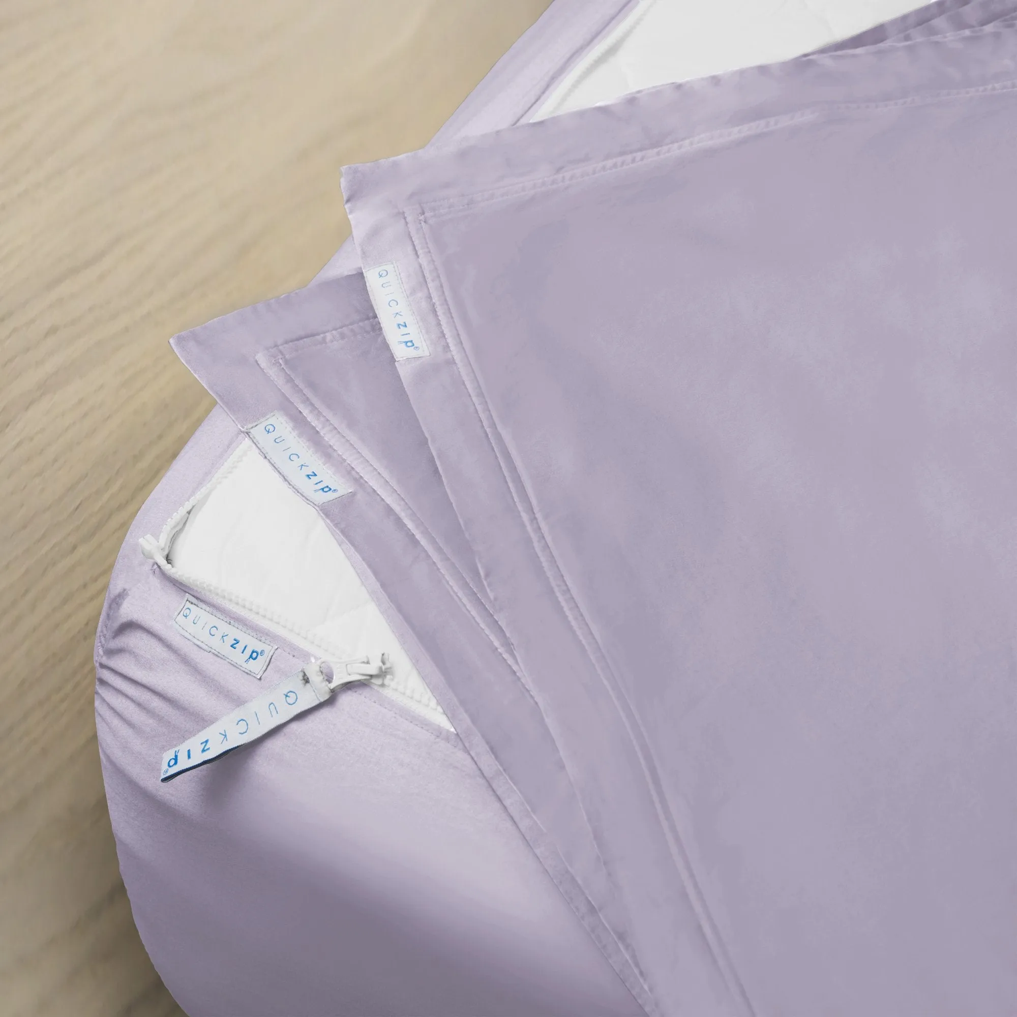 Percale Fitted Sheet (Base   Zip Sheet ) - Split Cal King