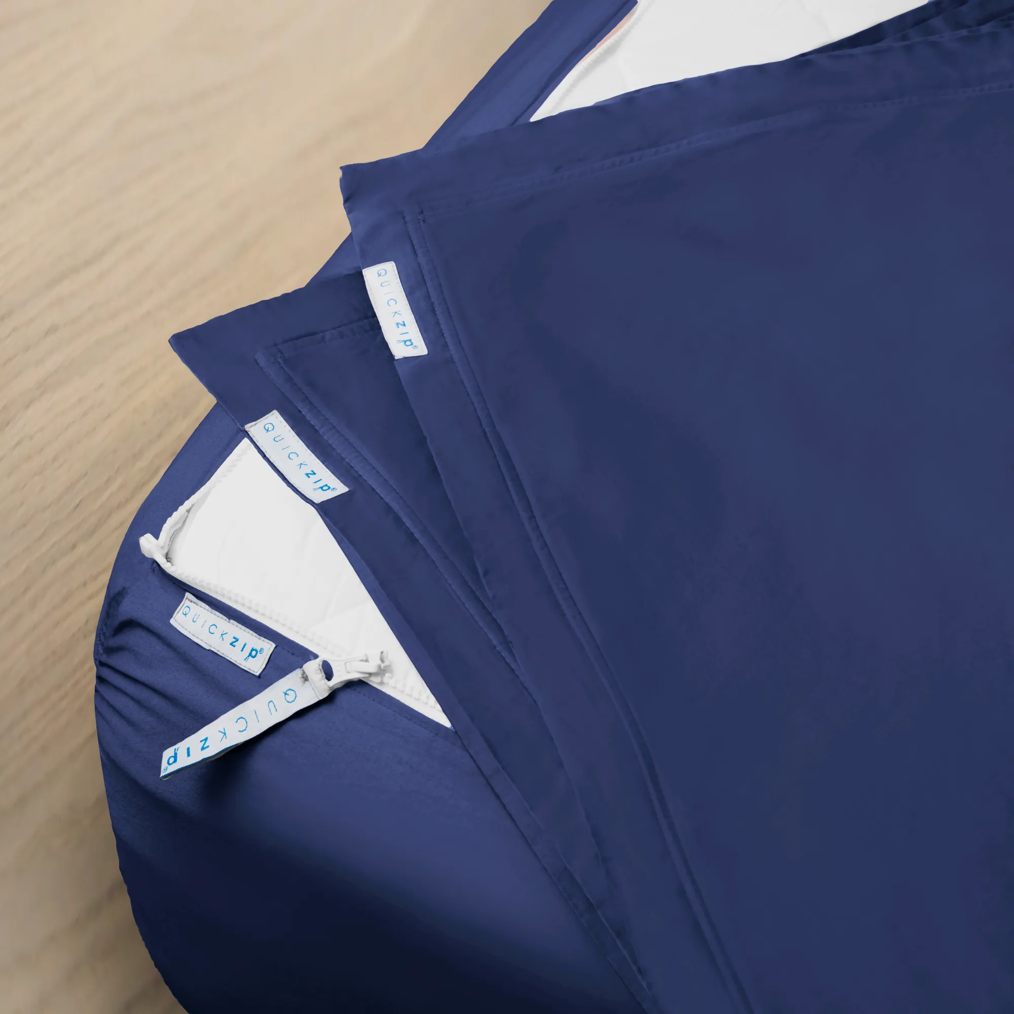 Percale Fitted Sheet (Base   Zip Sheet ) - Split Cal King