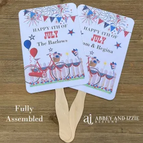 Personalized 4th of July Fans