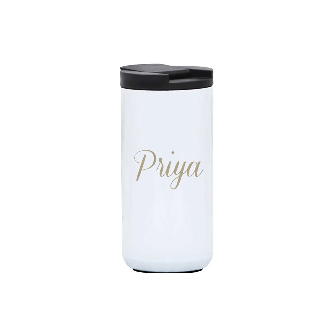 Personalized Coffee Tea Travel Mug Tumbler With Name Initials Monogram Engraved (400 ML)