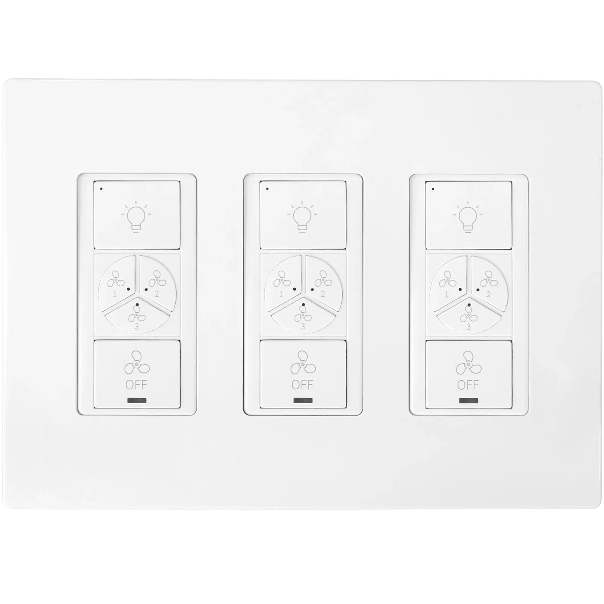 Pilot Smart Wall Switch For Ceiling Fans(3-Gang), Works with Amazon Alexa, Google Assistant, and Siri Shortcuts