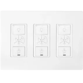 Pilot Smart Wall Switch For Ceiling Fans(3-Gang), Works with Amazon Alexa, Google Assistant, and Siri Shortcuts