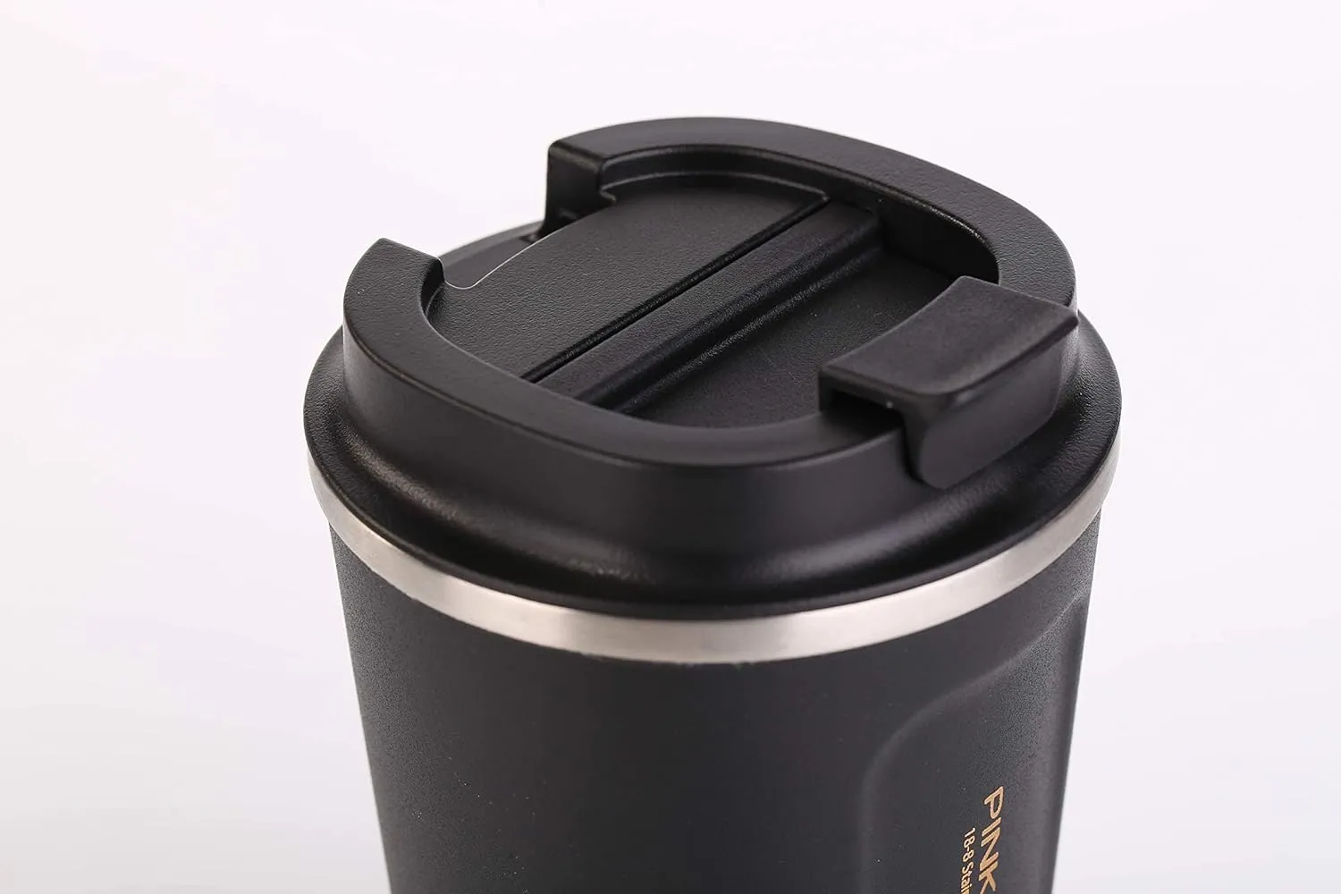 (PINKAH) Stainless Steel Insulated Reusable Vacuum Coffee Cup (500 ML) - Black