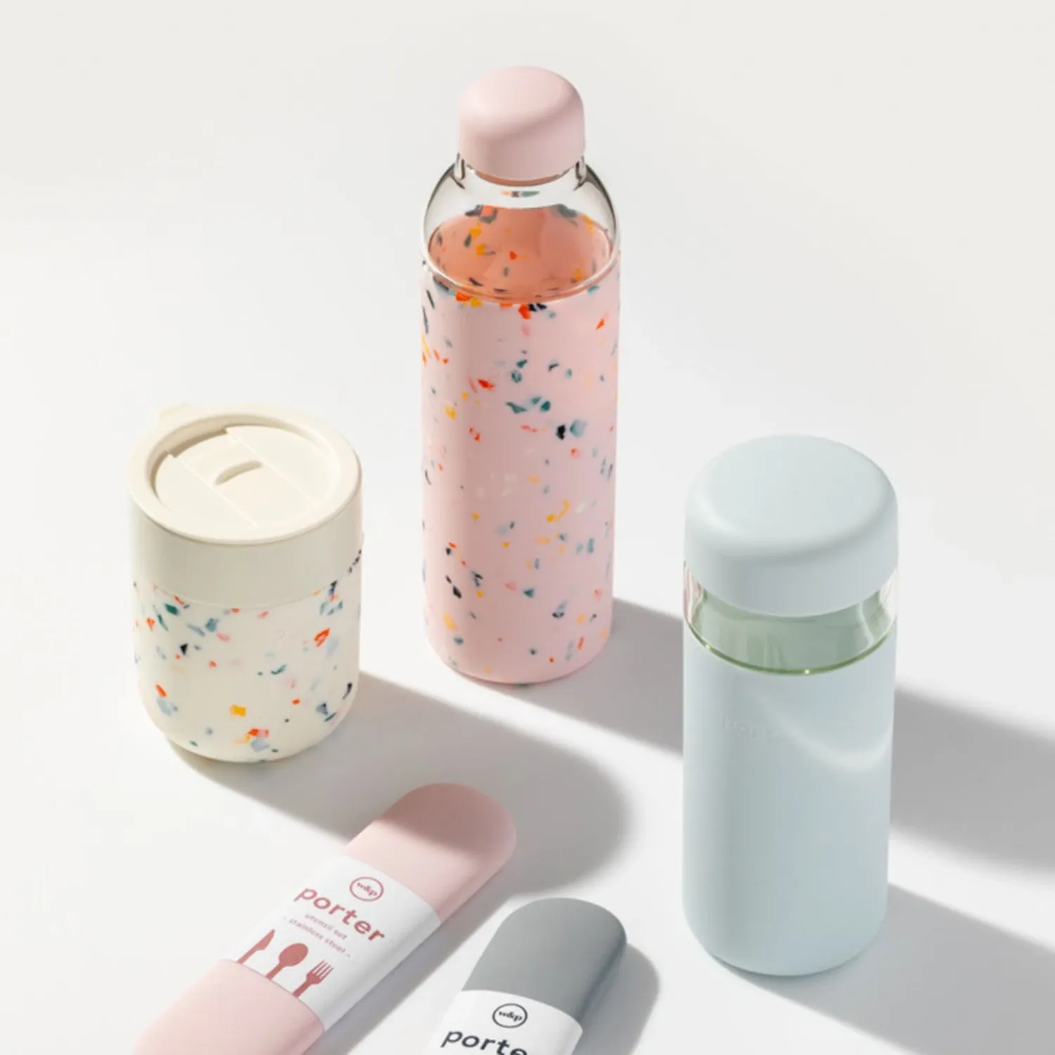 porter | glass bottle | terrazzo blush - LC