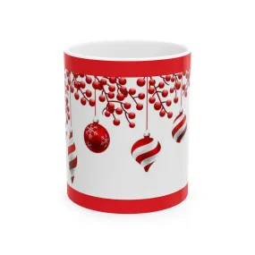 Princess Grace Festive Holiday Ornament Ceramic Mug – Perfect for Christmas Cheer (11oz, 15oz)