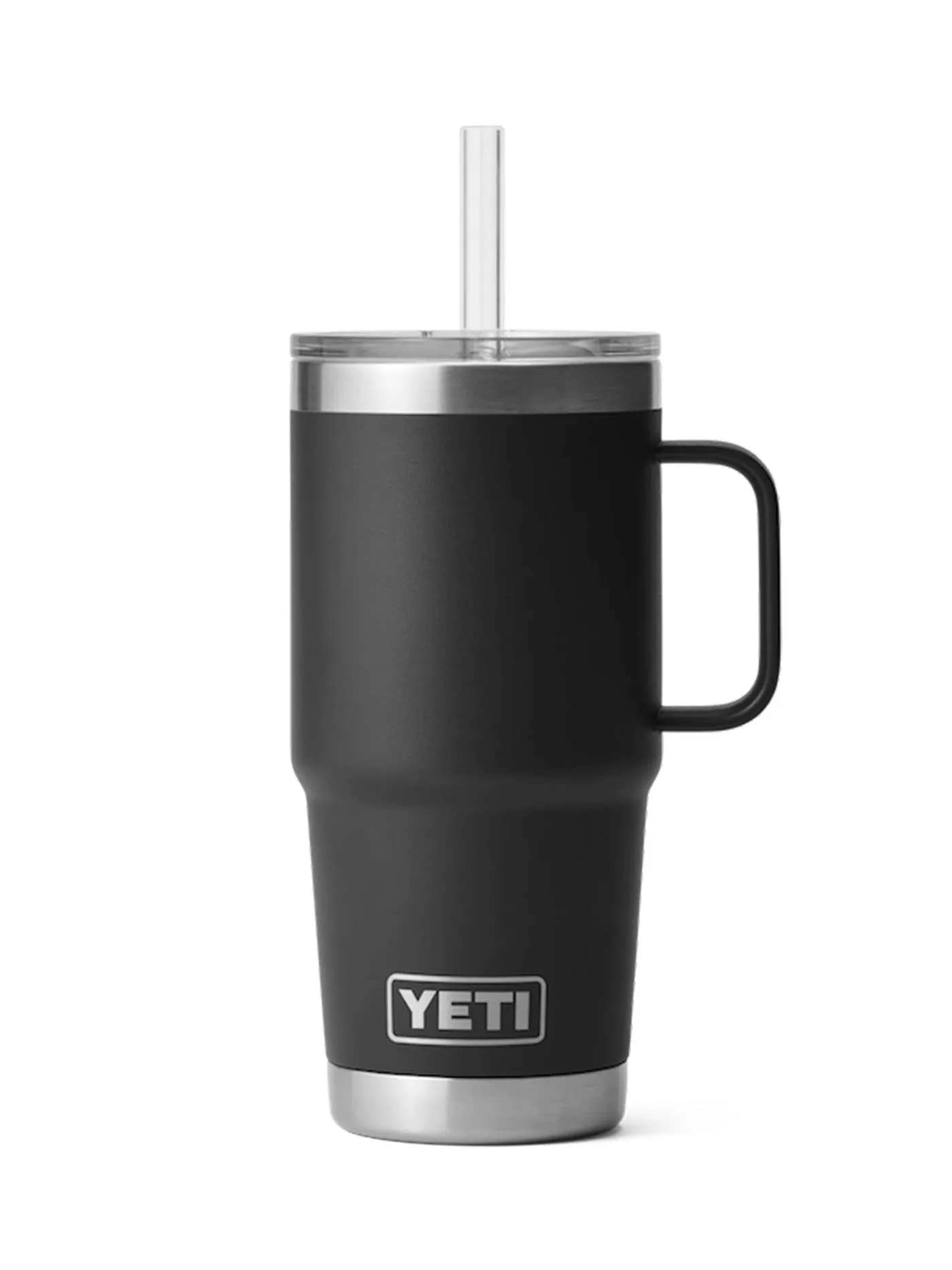 Rambler 25oz Black Straw Mug