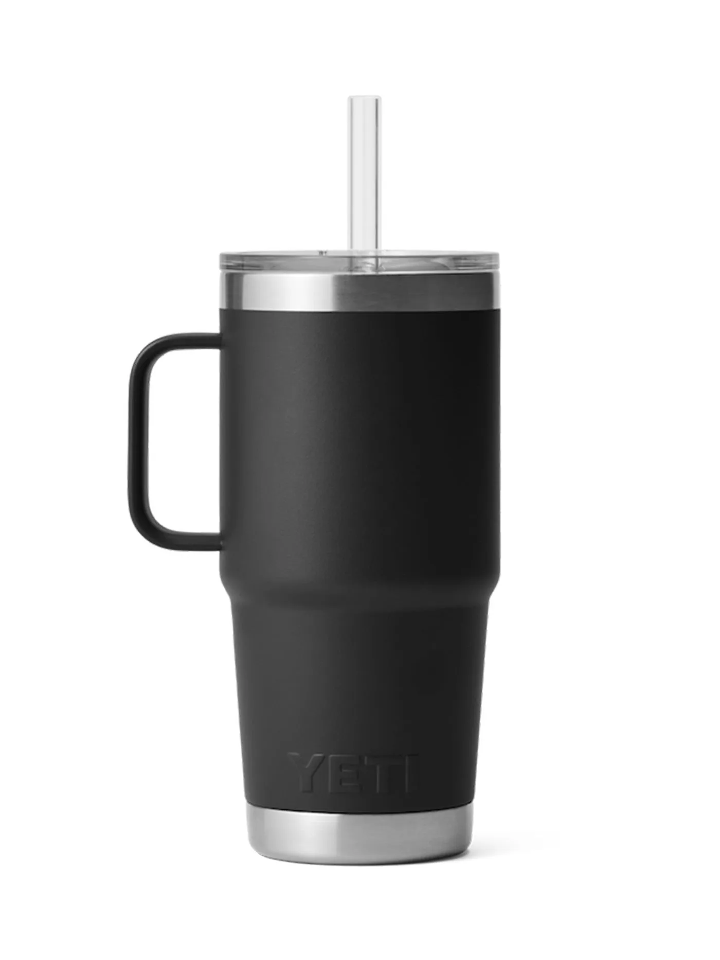 Rambler 25oz Black Straw Mug