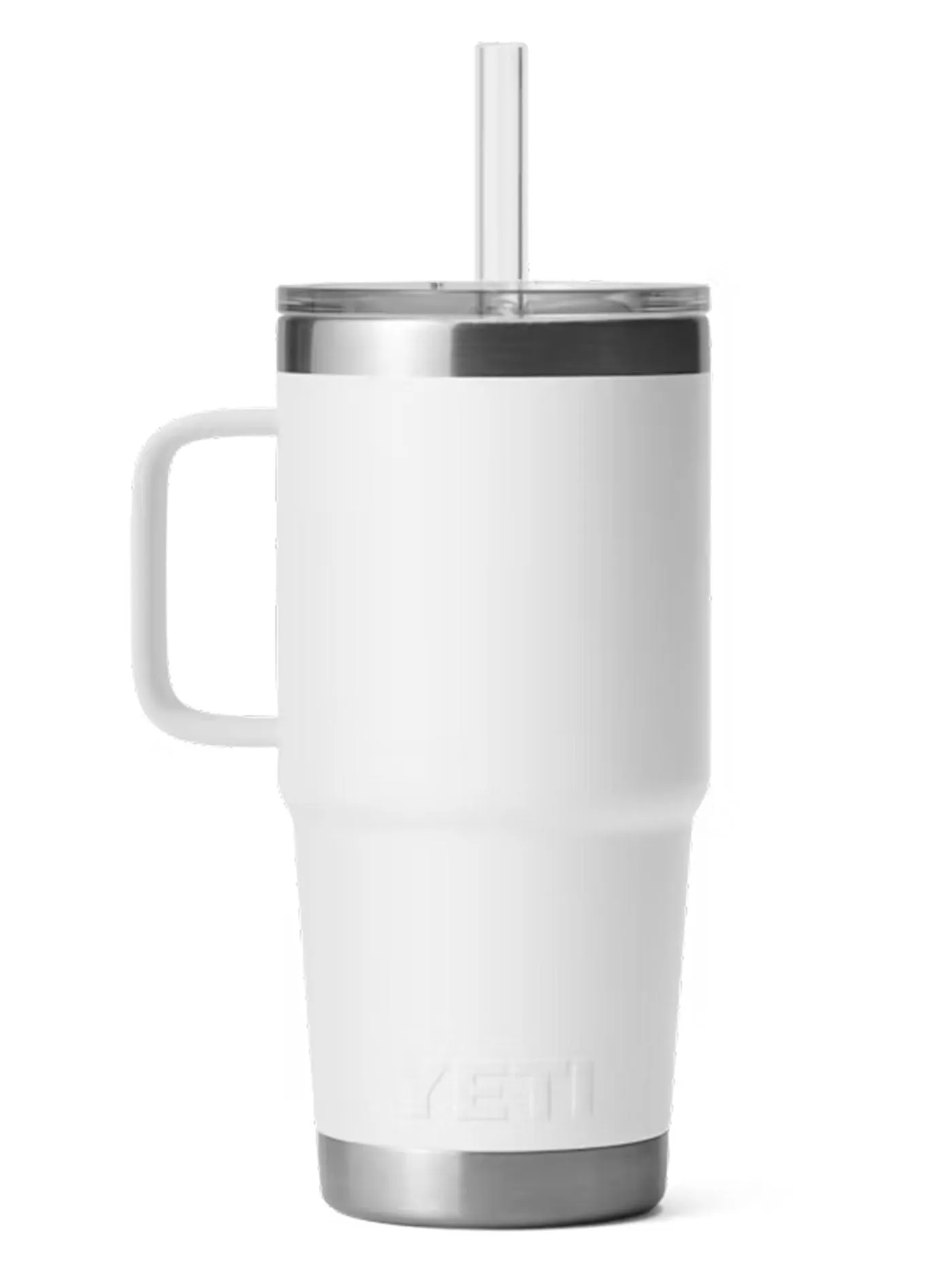 Rambler 25oz White Straw Mug