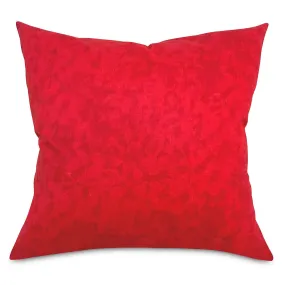 Red Modern Watercolor Cotton Throw Pillow Cover 24x24