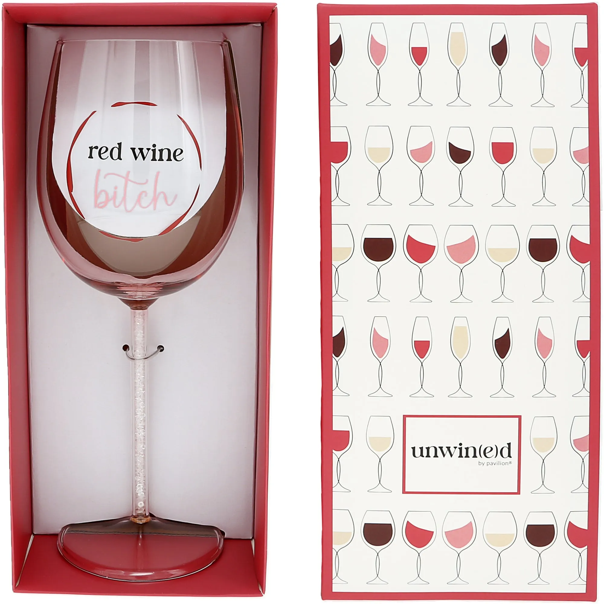 Red Wine Bitch Gift Boxed 17 oz Wine Glass