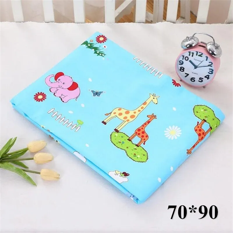 Reusable Cloth Diaper Baby Changing Pad Newborn Cotton Waterproof Washable Changing Pats Floor Play Mat Mattress Cover Sheet