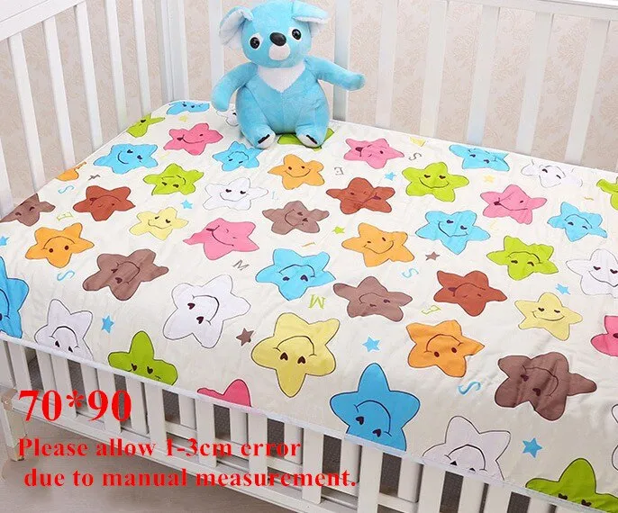 Reusable Cloth Diaper Baby Changing Pad Newborn Cotton Waterproof Washable Changing Pats Floor Play Mat Mattress Cover Sheet