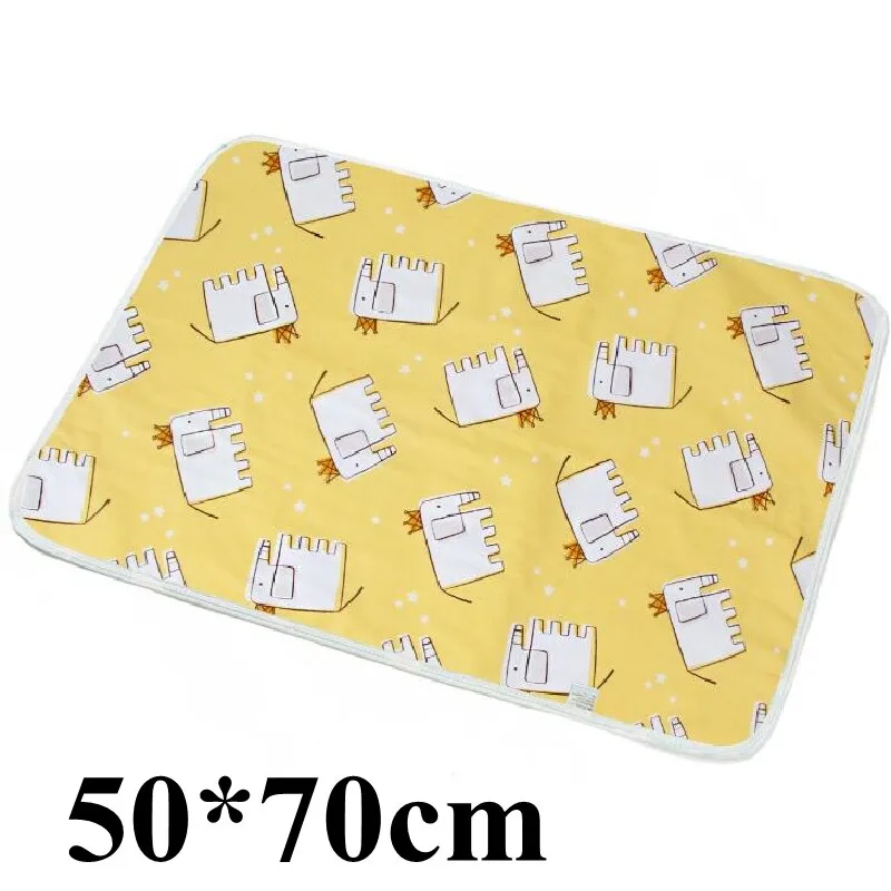 Reusable Cloth Diaper Baby Changing Pad Newborn Cotton Waterproof Washable Changing Pats Floor Play Mat Mattress Cover Sheet