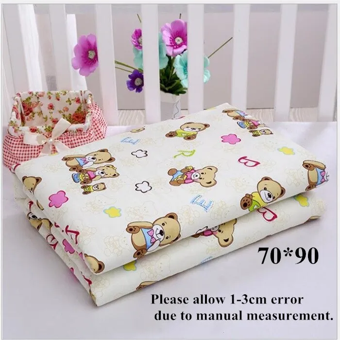 Reusable Cloth Diaper Baby Changing Pad Newborn Cotton Waterproof Washable Changing Pats Floor Play Mat Mattress Cover Sheet