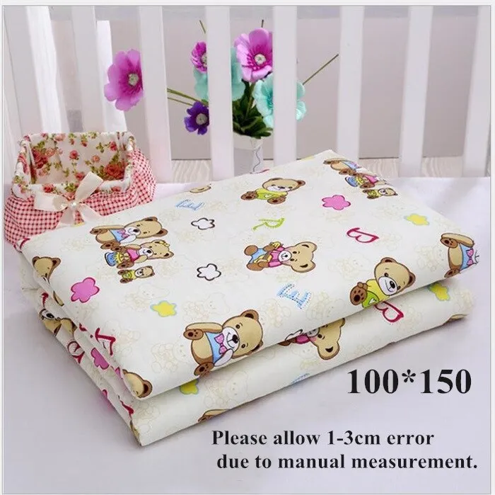 Reusable Cloth Diaper Baby Changing Pad Newborn Cotton Waterproof Washable Changing Pats Floor Play Mat Mattress Cover Sheet