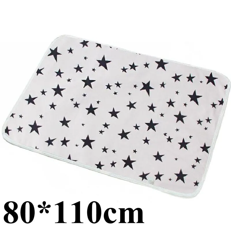 Reusable Cloth Diaper Baby Changing Pad Newborn Cotton Waterproof Washable Changing Pats Floor Play Mat Mattress Cover Sheet