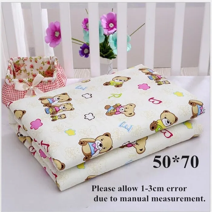 Reusable Cloth Diaper Baby Changing Pad Newborn Cotton Waterproof Washable Changing Pats Floor Play Mat Mattress Cover Sheet