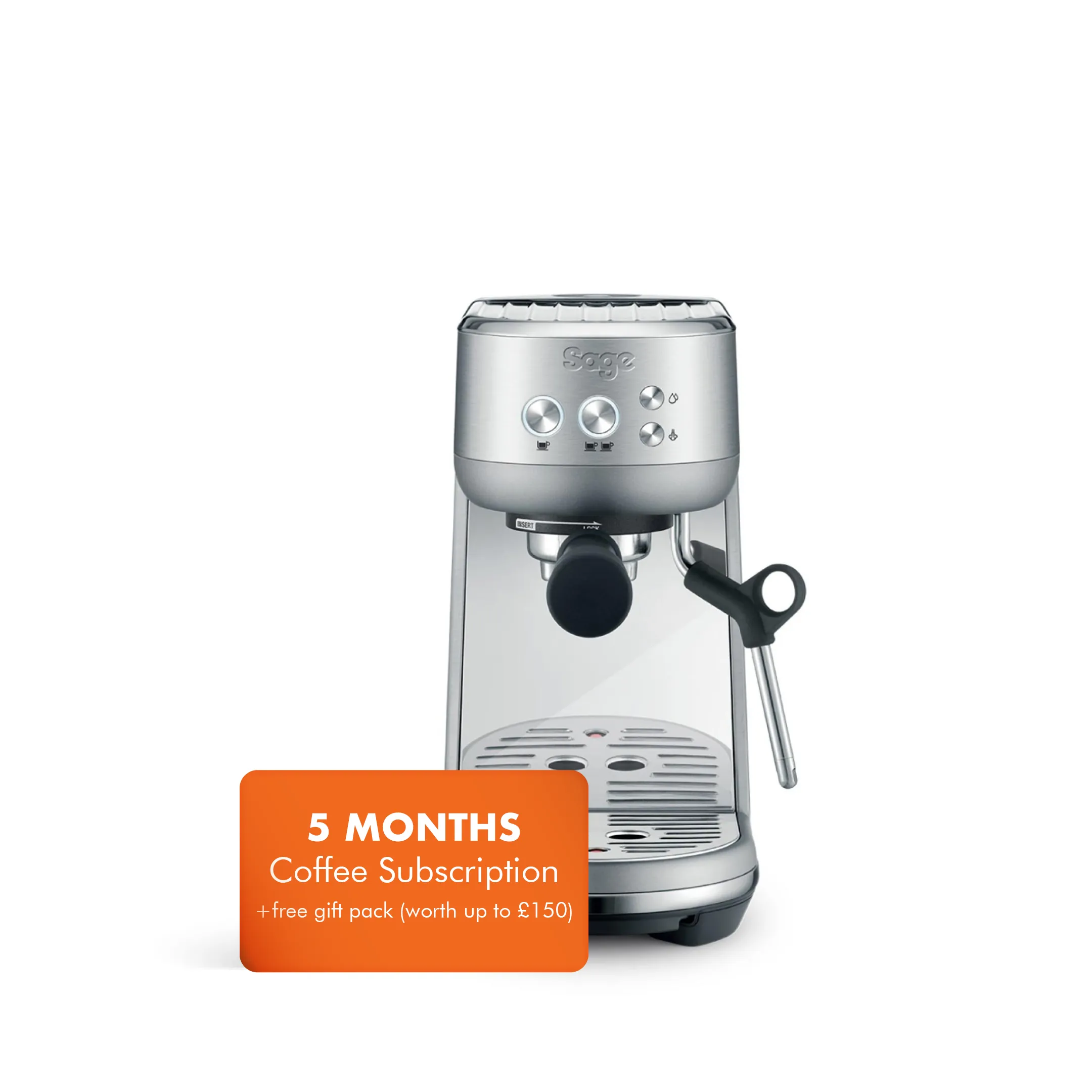 Sage Bambino (Stainless Steel) & Free Coffee Subscription Bundle