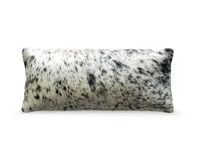 Salt & Pepper Black Cowhide Pillow Cover, 7" x 15"