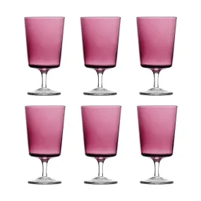 Set of 6 Ichendorf Milano Violet Stemmed Wine Glass