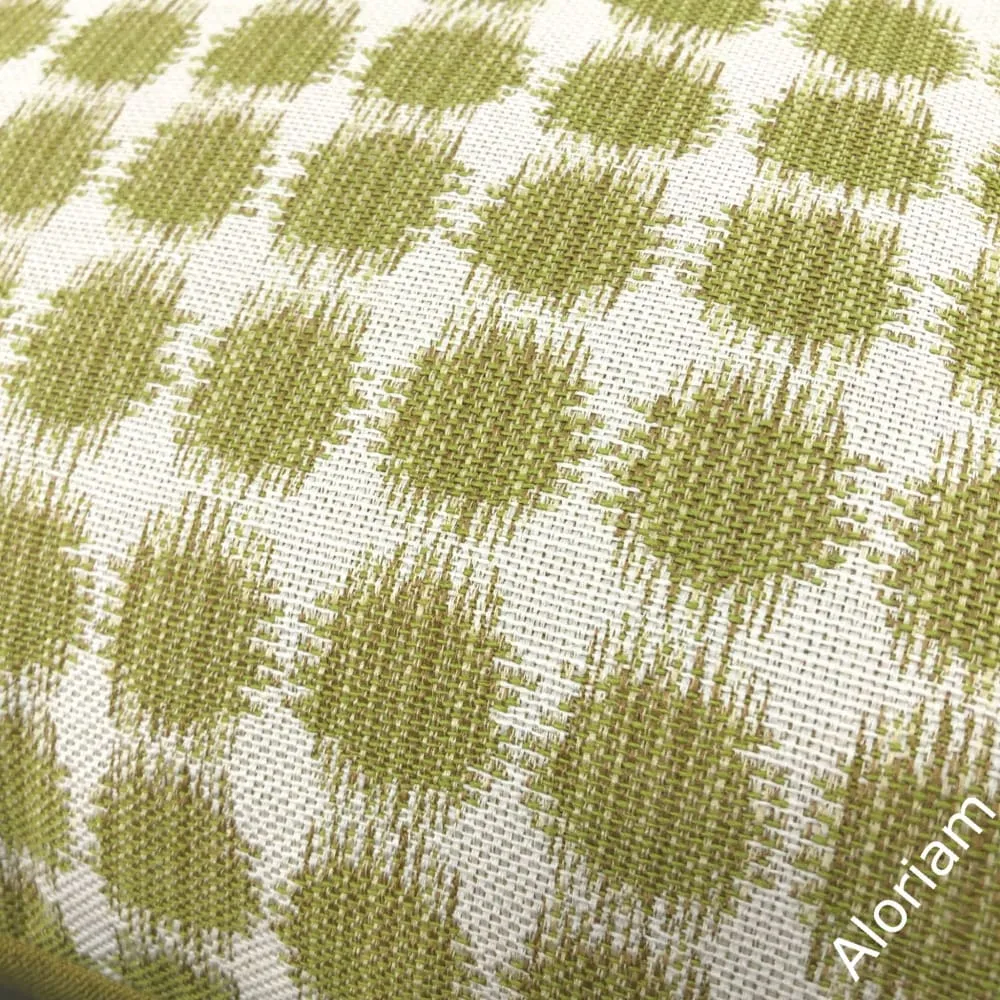 Setro Lemongrass Green Dots on Cream Pillow Cover