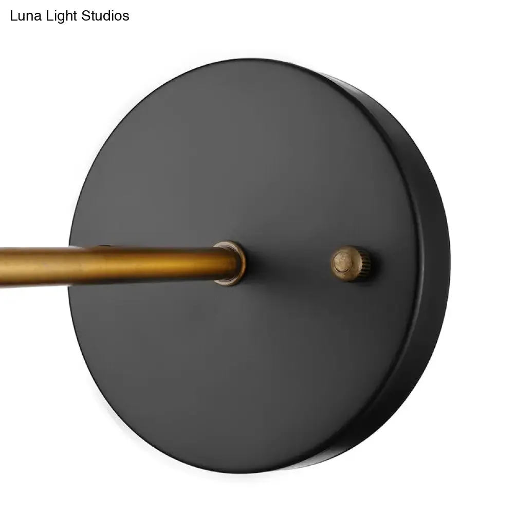 Sleek Spherical Brass Wall Light Fixture with Clear Glass - Industrial Style, 1-Light Sconce Lamp for Living Room