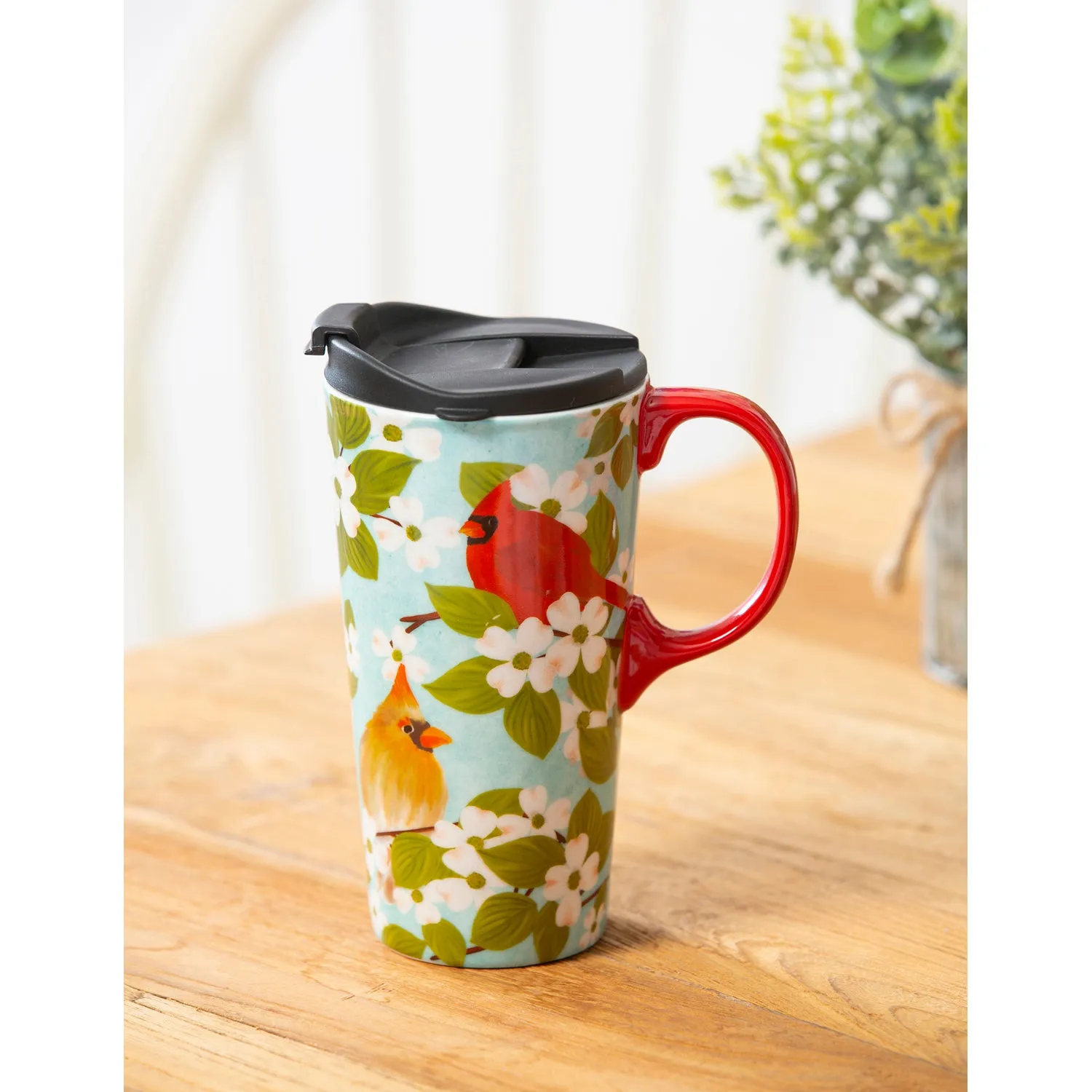 Spring Cardinal Ceramic Travel Cup 3CTC017876E