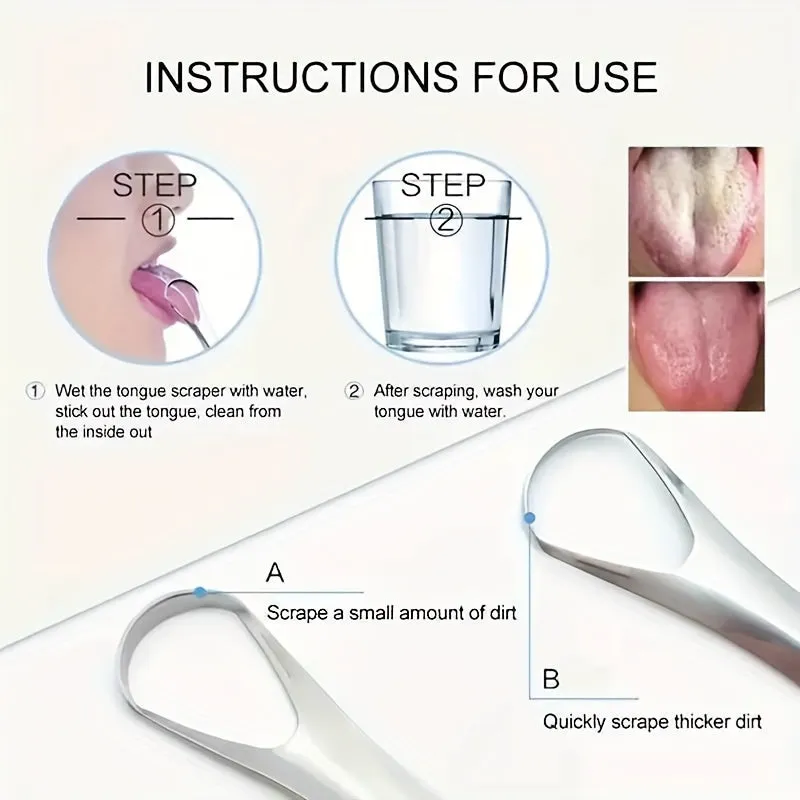 Stainless Steel Tongue Scraper for Fresh Breath and Oral Care