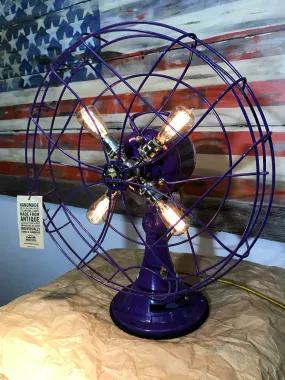 Steampunk Industrial / 1940's Emerson Electric Fan Lamp / Vikings / Lamp #dc23