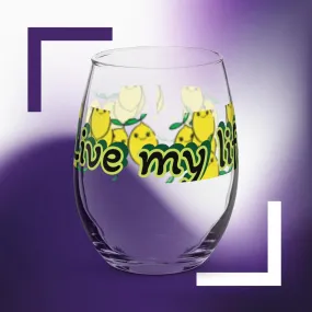 Stemless wine glass