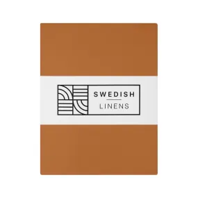 STOCKHOLM | Double flat sheet / Top sheet | 270x270cm / 106x106" | Cinnamon brown