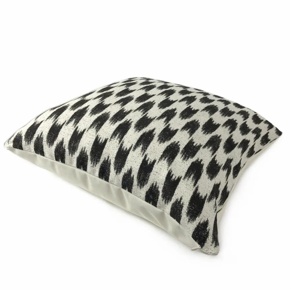 Sumatra Black Cream Ikat Arrows Pillow Cover