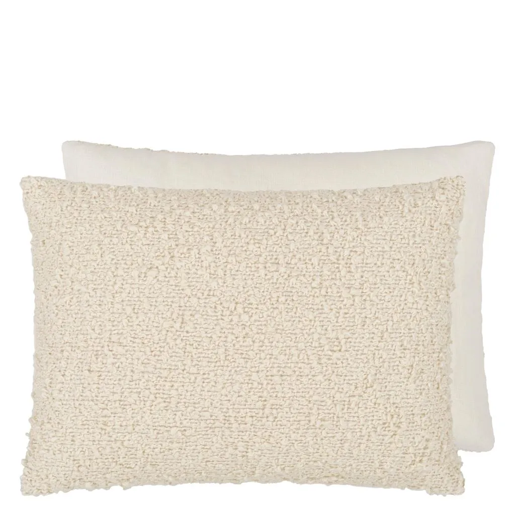 Swaledale Chalk Boucle Throw Pillow by Designers Guild