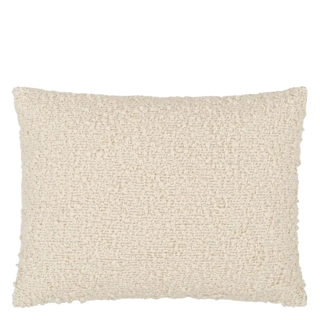 Swaledale Chalk Boucle Throw Pillow by Designers Guild