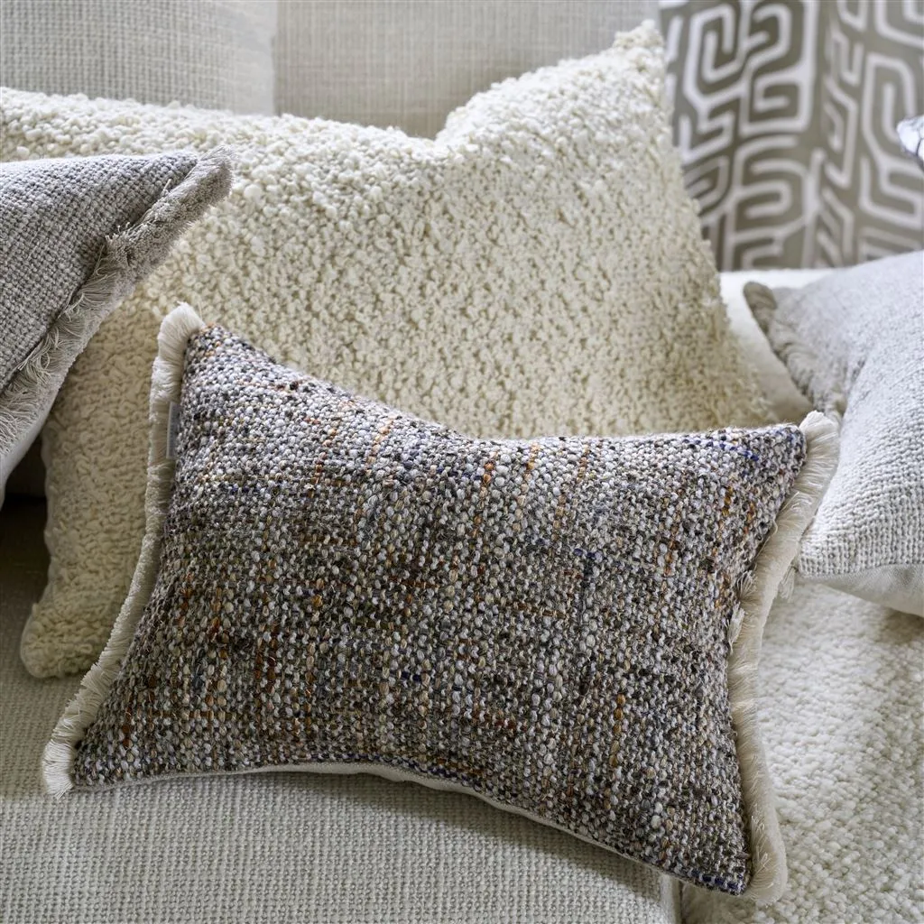 Swaledale Chalk Boucle Throw Pillow by Designers Guild