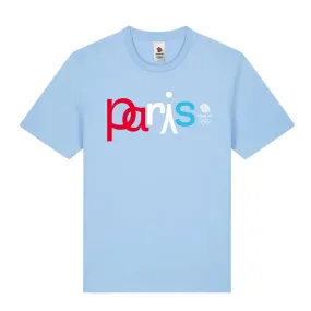 Team GB Eiffel Logo Printed T-shirt Light Blue