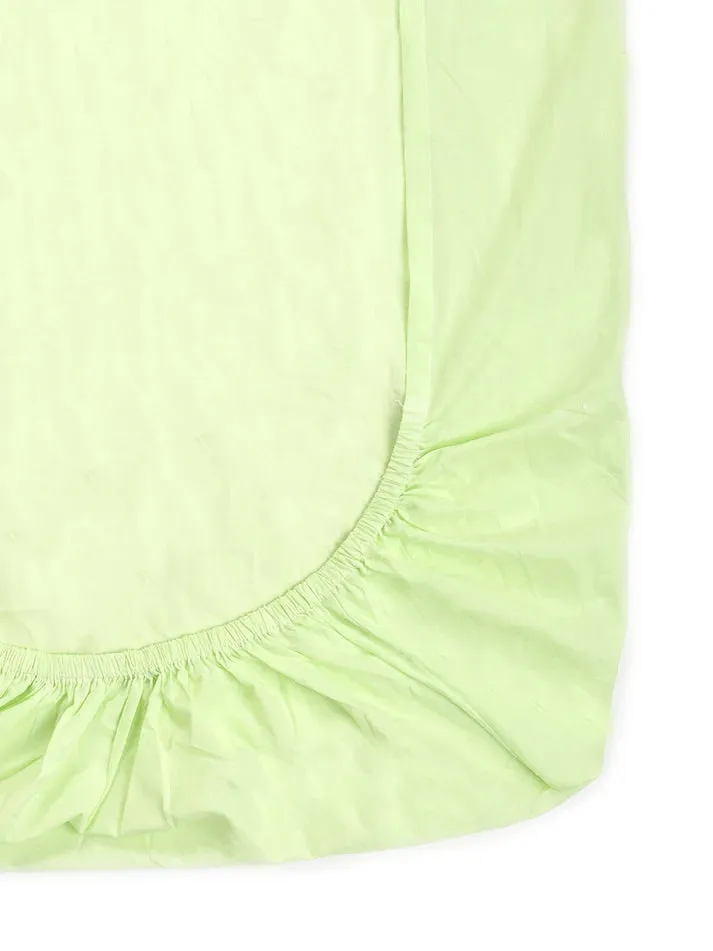 The Baby Atelier 100% Organic Fitted Queen Sheet Lime Green