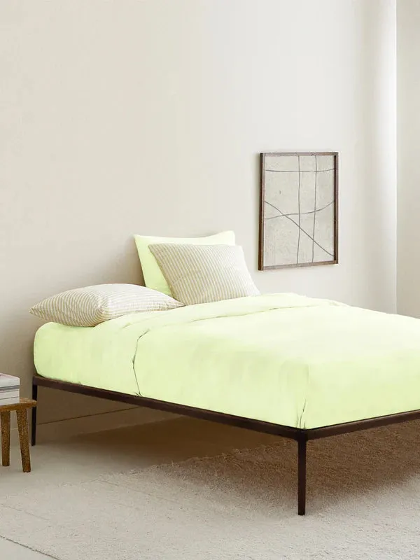 The Baby Atelier 100% Organic Fitted Queen Sheet Lime Green