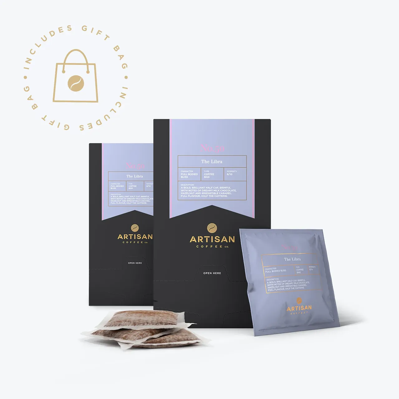 The Libra Coffee Bag Gift Set [40 Coffee Bags   Gift Bag]