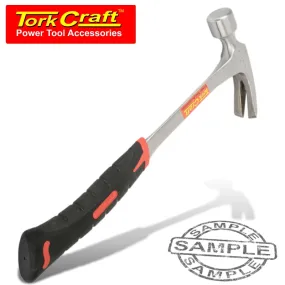 TORK CRAFT HAMMER CLAW 570G (20OZ) ALL STEEL WITH ERGONOMIC GRIP & FULL POL HEAD TC606570