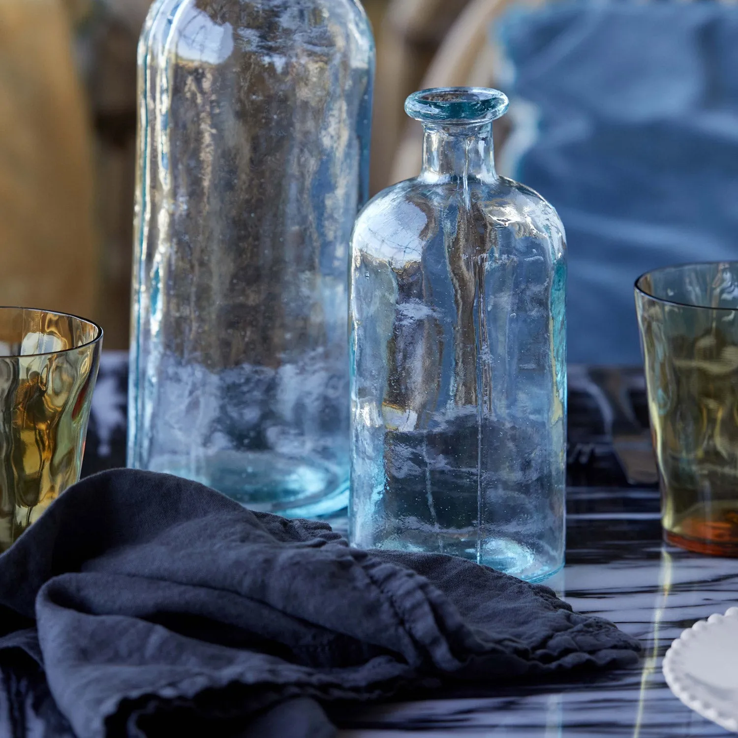 Tosca Small Recycled Glass Bottle Set