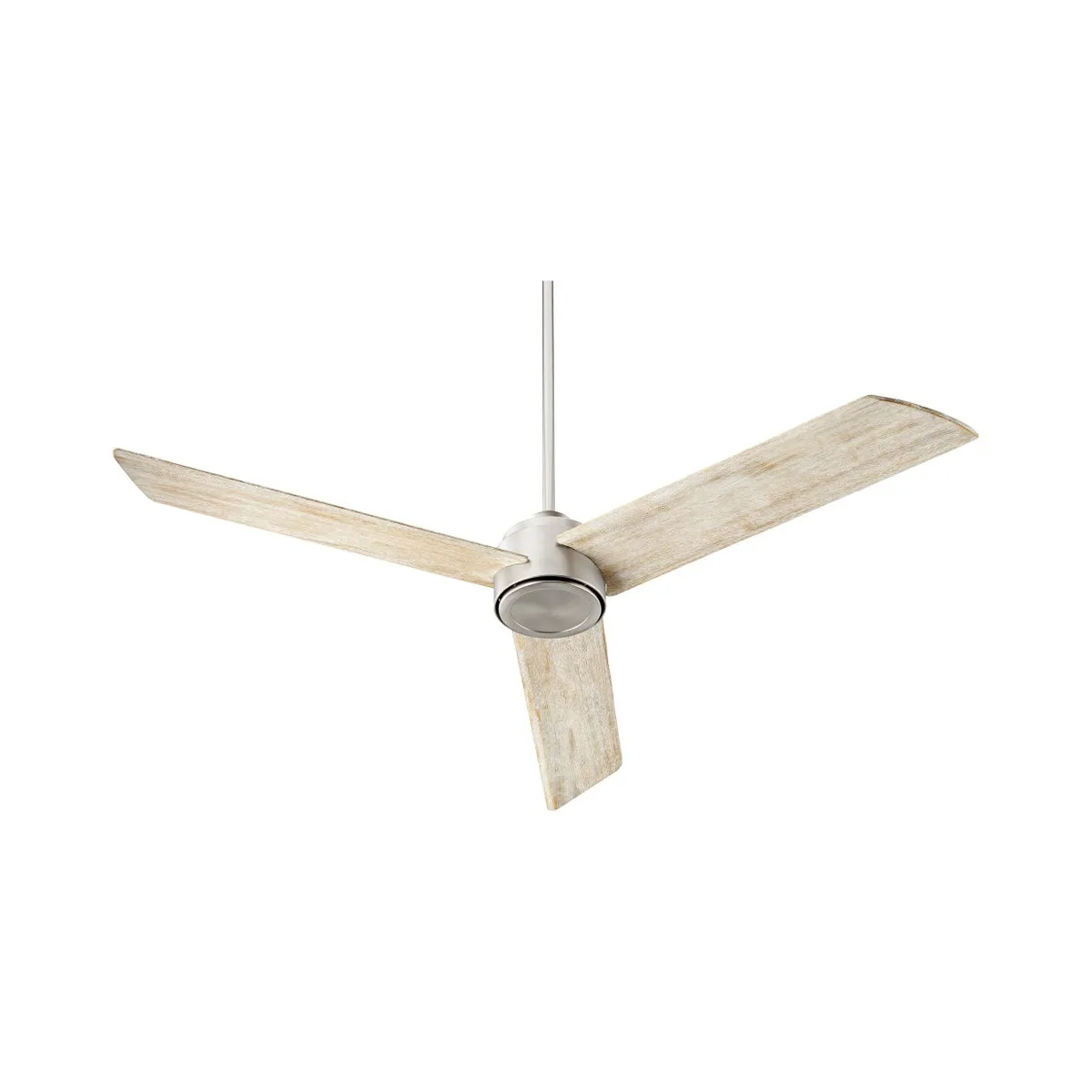 TRIO 60" 3 BLADE MODERN CEILING FAN- WEATHERED OAK/SATIN NICKEL