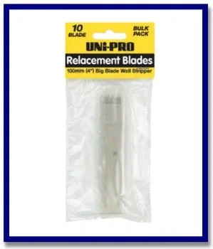 UNi-PRO 4" Wall Stripper 100mm - REPLACEMENTS BLADES (10 PCS)