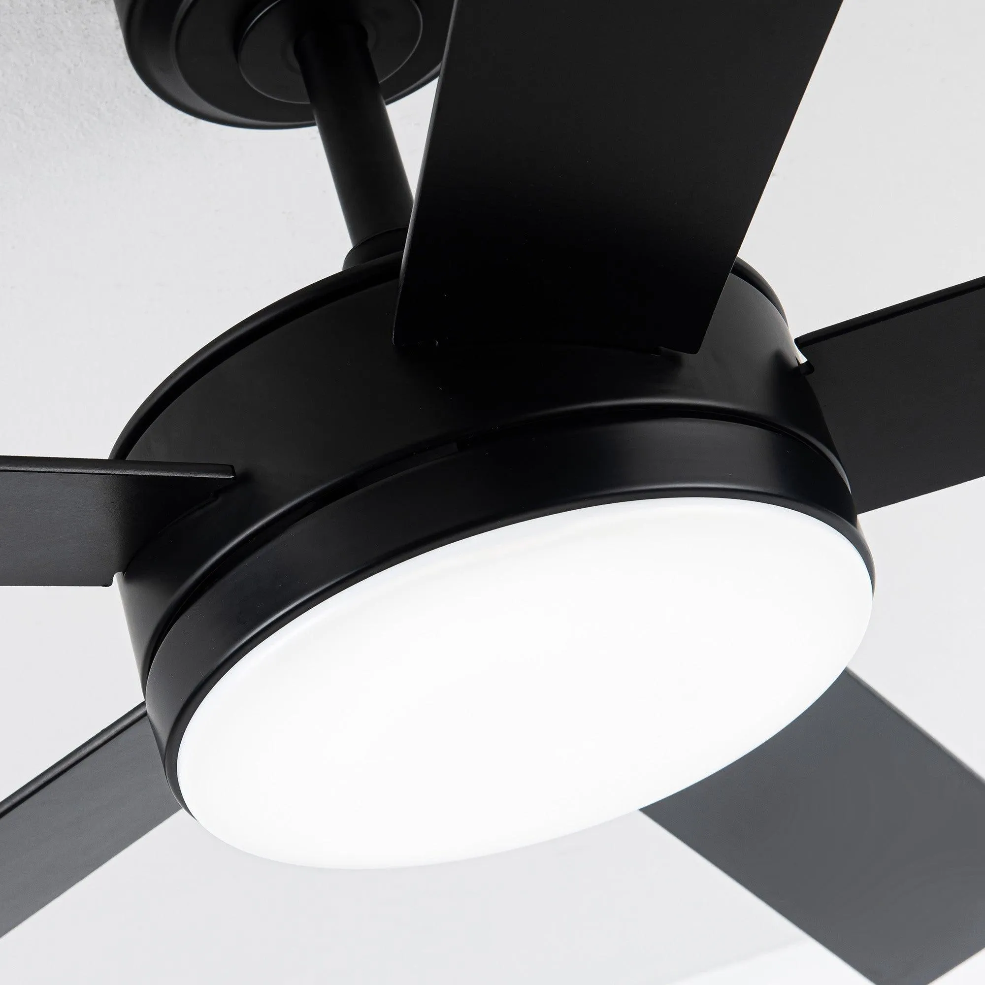 Vaczon 48" 5 Blades Industrial DC Motor Ceiling Fan with LED Lighting and Remote Control