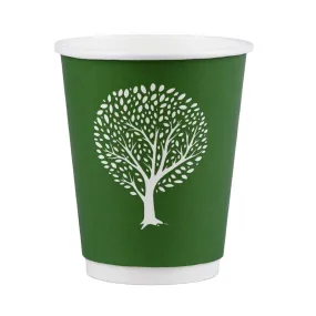 Vegware Green Tree Double Wall Hot Cups 12oz 89-Series (Pack of 500) - HX487