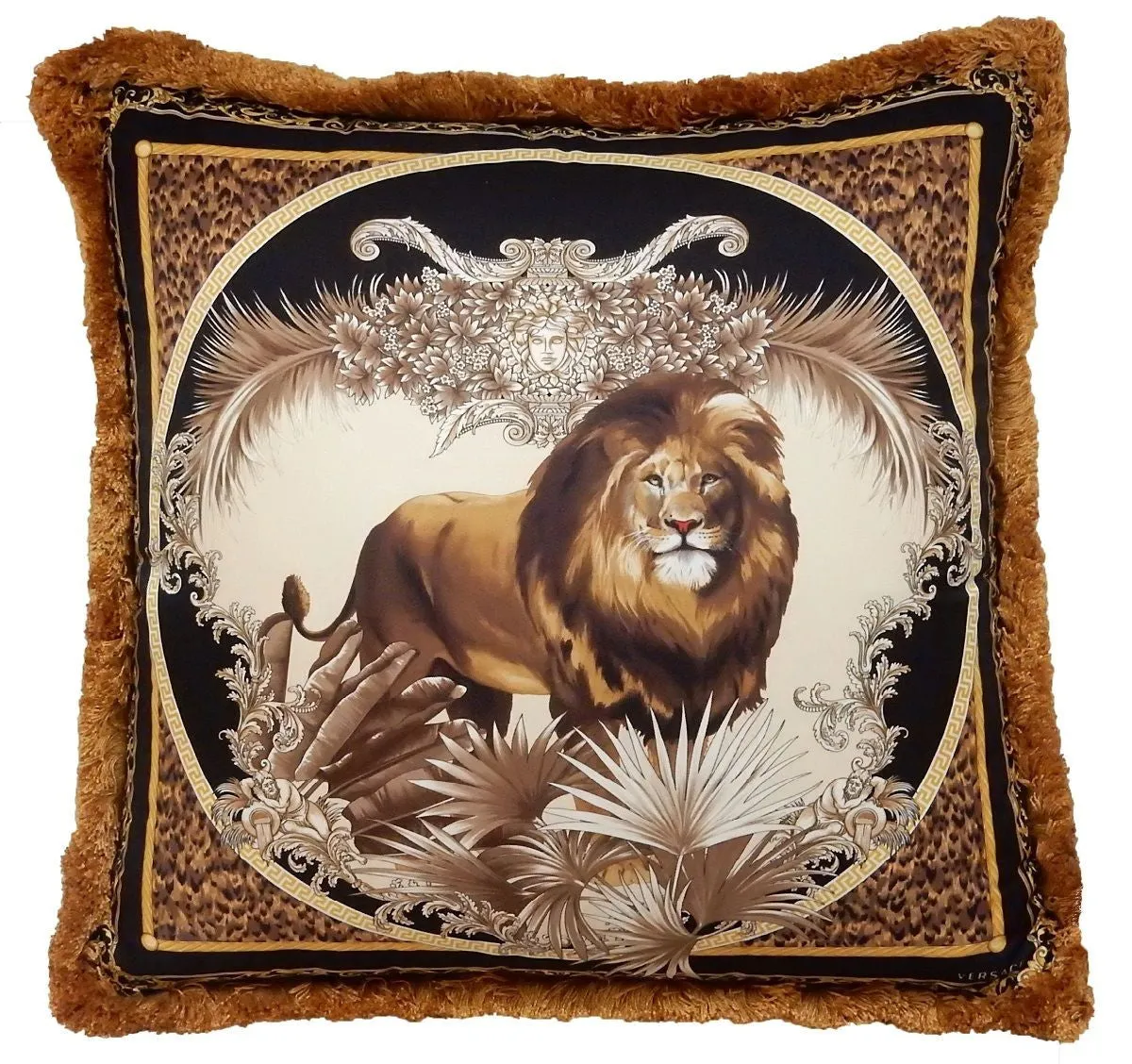 Versace Medusa Lion Square Pillow 50cm x 50cm