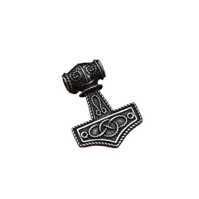 Viking-Inspired Thor's Hammer Pendant in Titanium Steel - Wholesale Men's Accessory