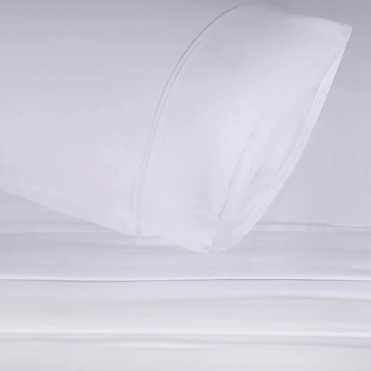 Viola 100%Cotton Solid White Bed Sheet With Pillow Case